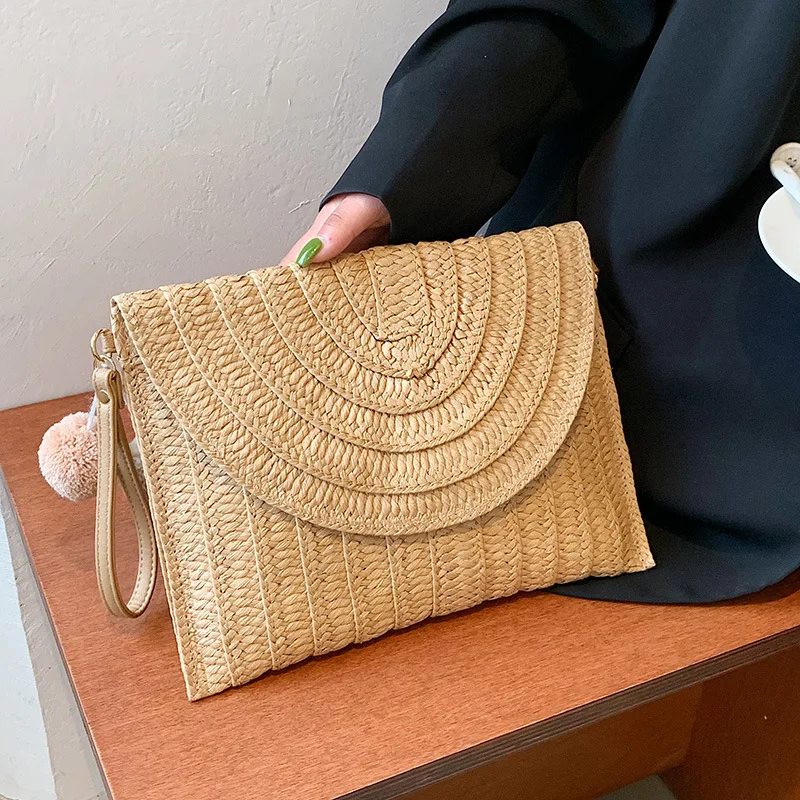 wicker clutch bag