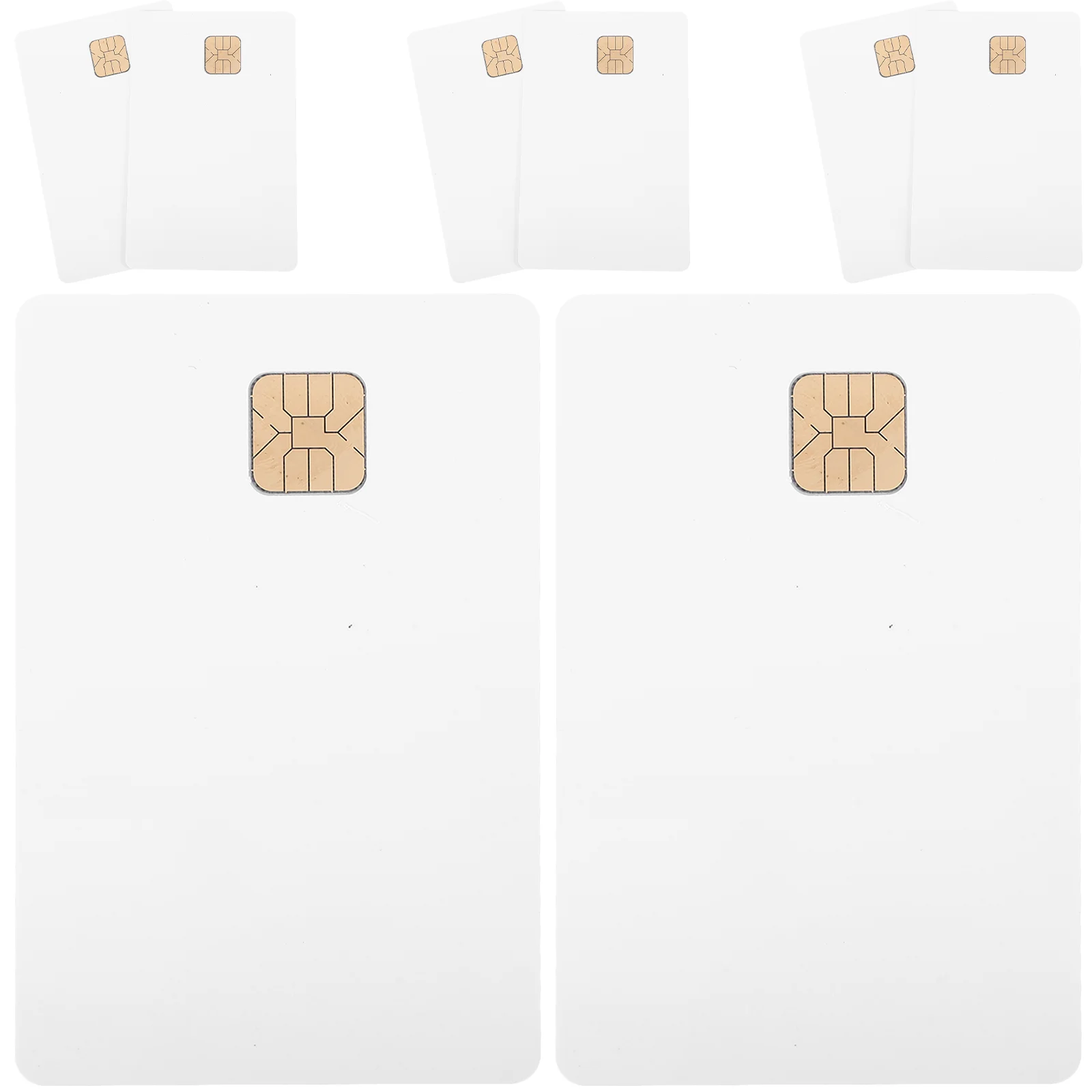 

8 Pcs Tag Blank Printing Sle4428 Contact Pvc (4428 White Card) Cards With Ic