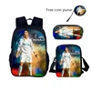 3 pcs set Football CR7 Star Child School Backpack with Lunch Bags Pencil Bags School Bags for R-Ronaldos Boys Girls Best Gift 4