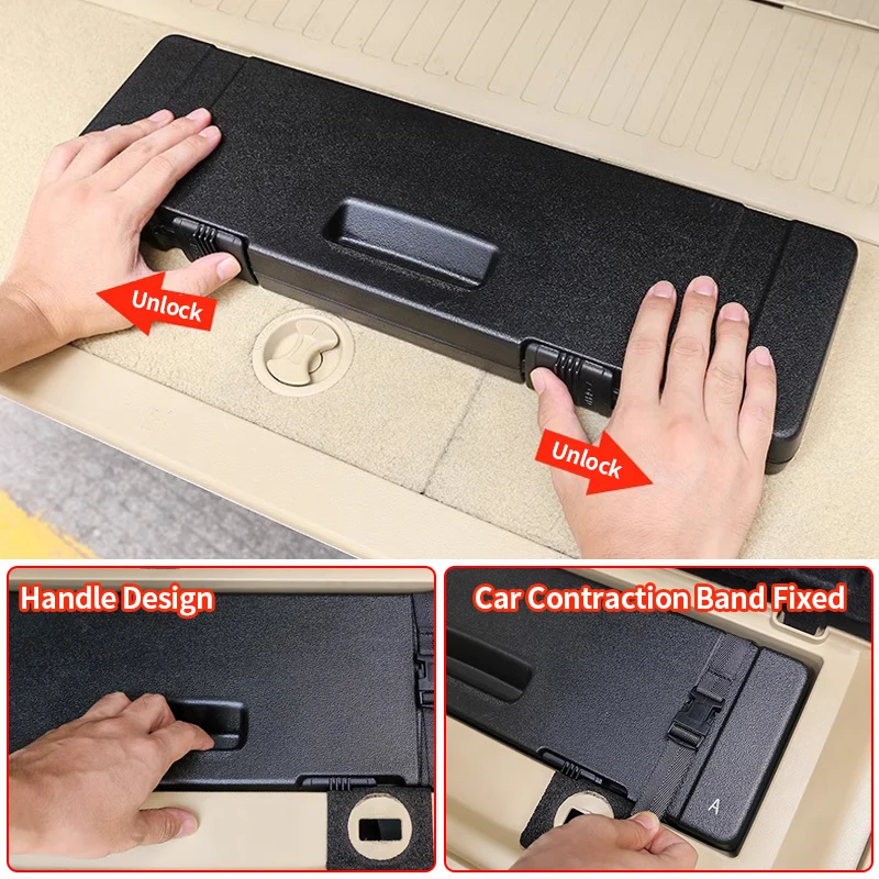 1997-2007 토요타 랜드크루저 100 테일게이트 트렁크 비상 공구함 LC100 실내 업그레이드 액세서리 개조