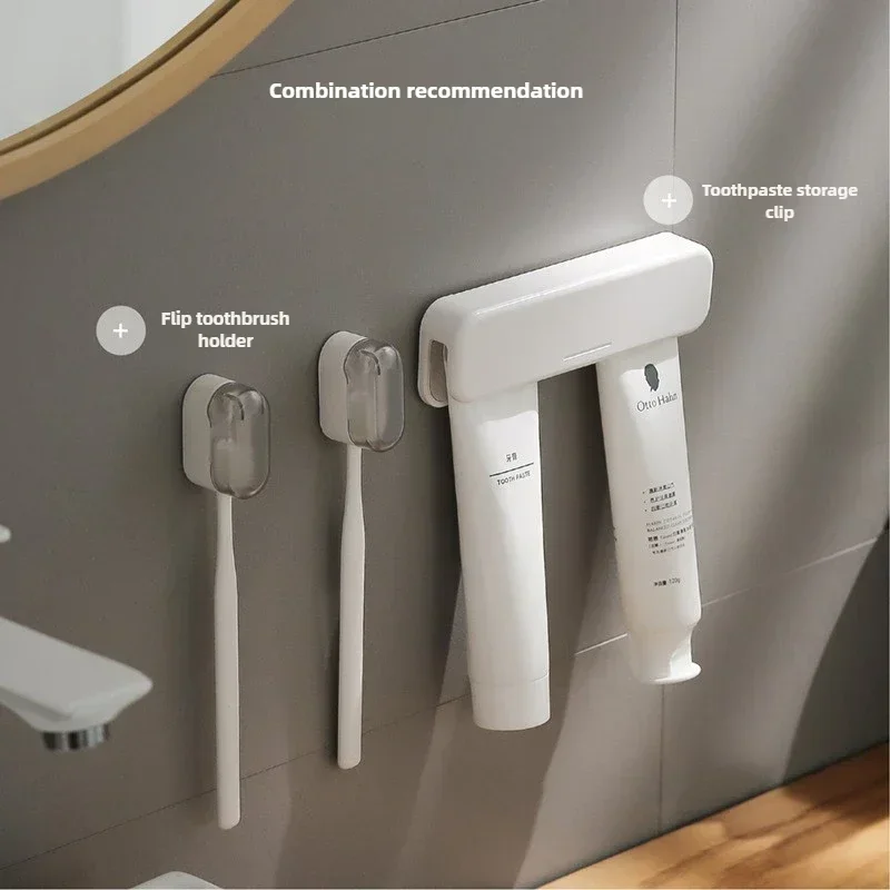Toothbrush Holder Toothbrush Storage Box Bathroom Storage Rack Wall-mounted Toothbrush Holder Bathroom Dustproof Toothbrush Holder Rack Tooth Brushes Organizer Boxes For Home