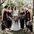 Bridesmaid Dresses Wedding Party For Women 2022 Elegant Black Satin A Line Long Night Woman's Evening Formal Gowns