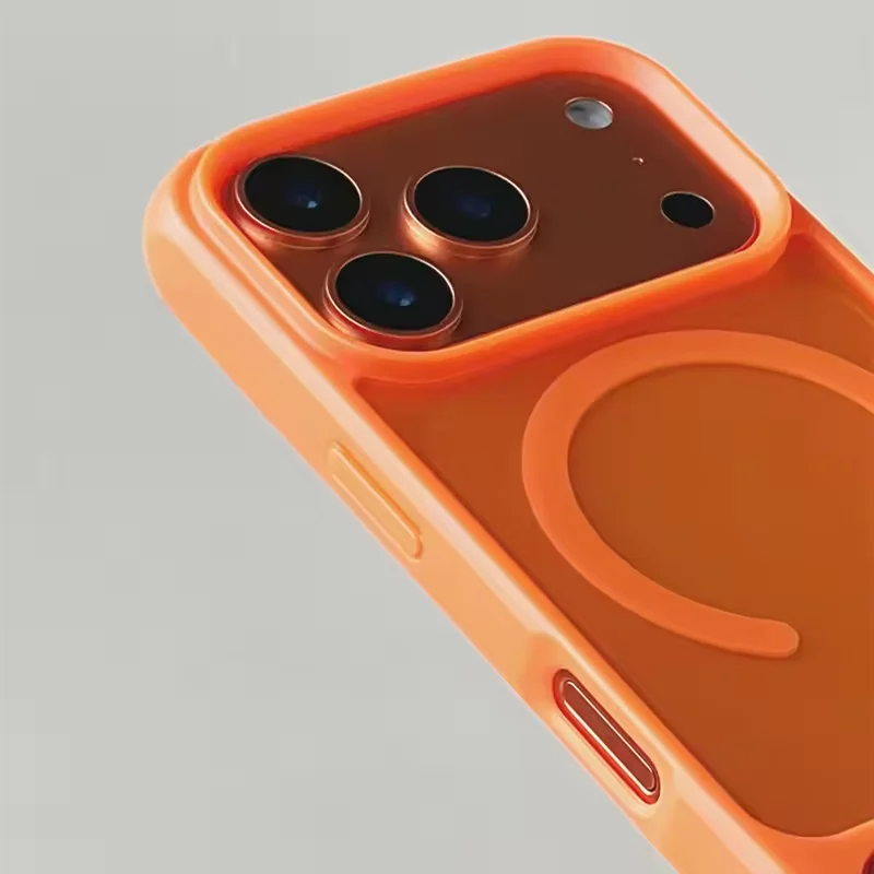 Luxury Alloy Bracket MagSafe Phone Case with Magnetic Wireless Charging and Shockproof PC Cover