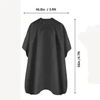Cape de barbier noire pour hommes et femmes, Cape de coupe de cheveux, Cape de coiffure, tablier de coupe de cheveux, shampoing, outils de teinture, accessoires 6