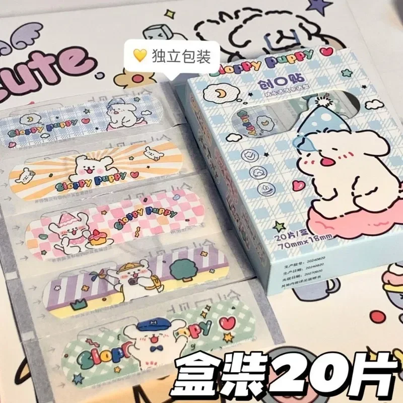 20pcs Hemostasis Adhesive Bandages Cartoon Animal Pattern Band Aid  First Aid Emergency Kit Wound Plaster Patches for Kids