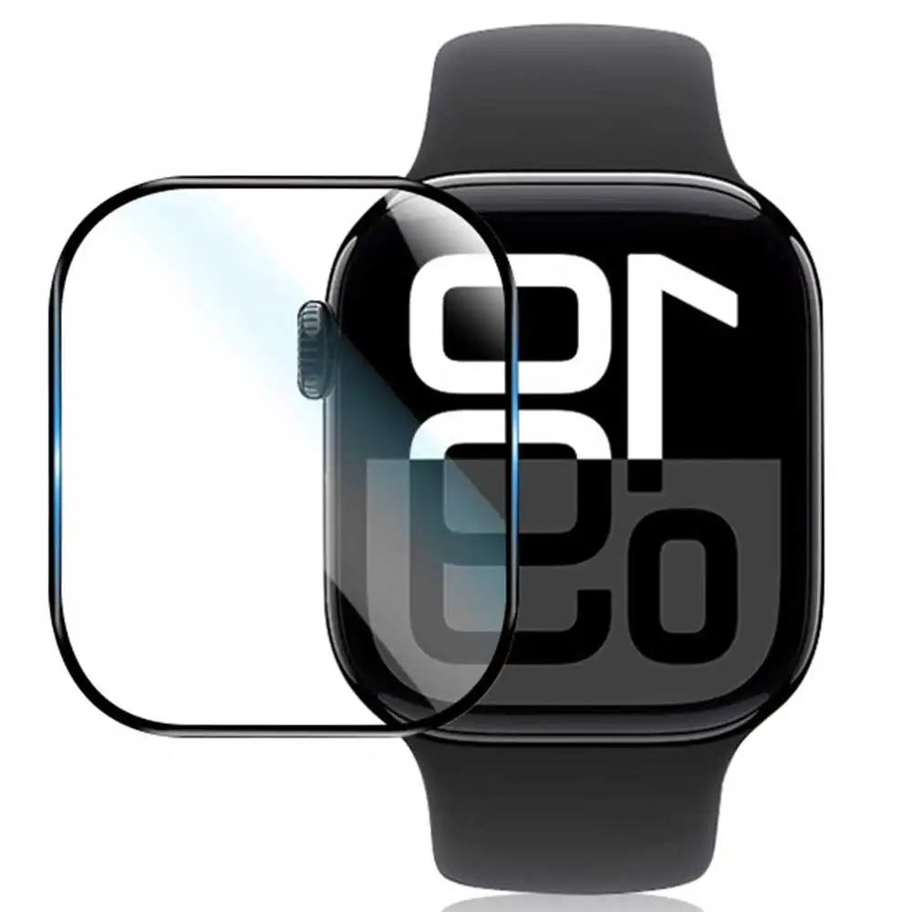 מגן מסך עבור Apple Watch Series 10-9-8-7-6 5 Se ultra-2 49mm 41mm 45-42-46mm 44mm (לא זכוכית מחוזקת) אביזרי סרט