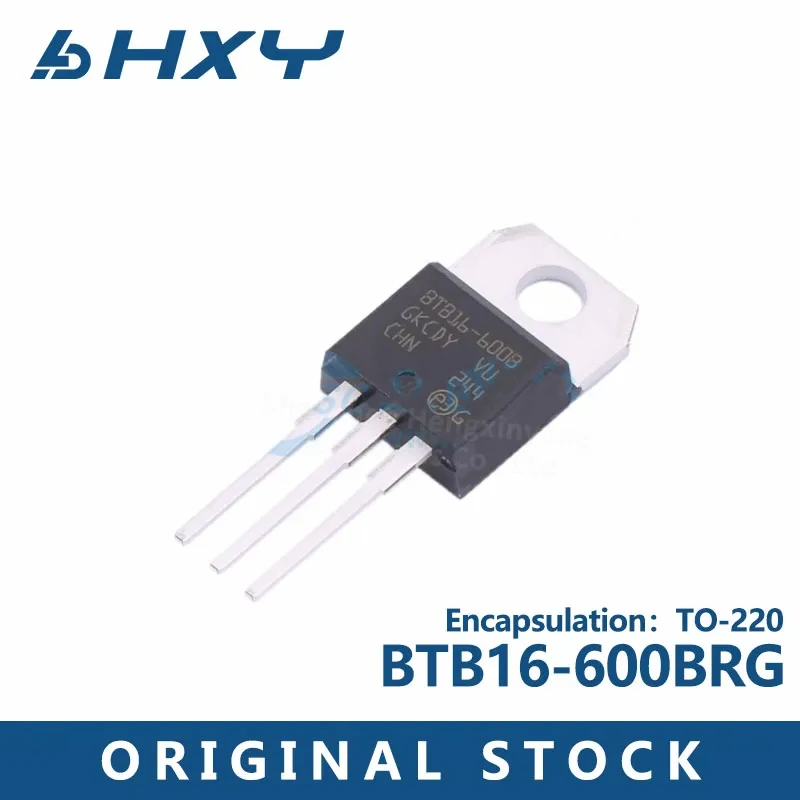 Triac BTB16-600BW, 600 V, 16 A, 50 MA, Without Snubber, 3-pole, Not Insulated, Type TO-220AB