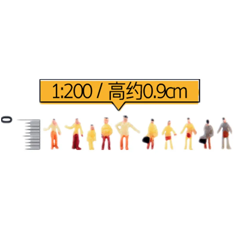 WJDG model 1:200 scale train building people Painted Model Train Passenger People Figures Scale 4
