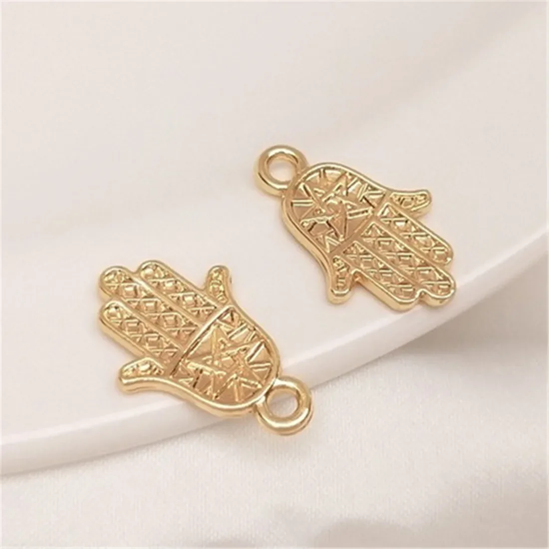 

14K стая подвеска Фатима ручная подвеска Diy браслет ювелирные аксессуары D044