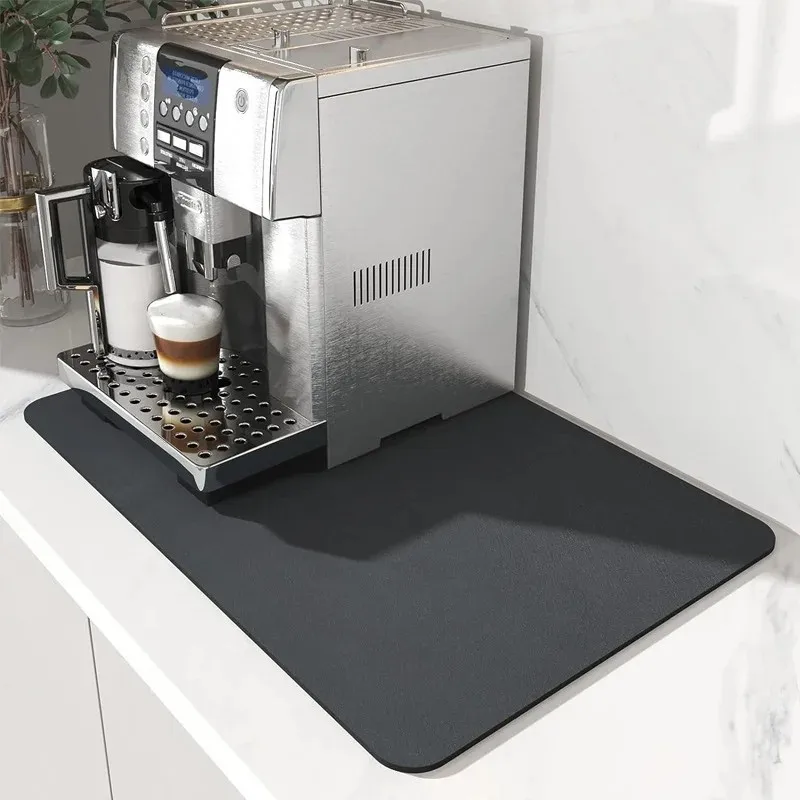 Absorbent Coffee Bar Counter Mat | Stain-Hiding Rubber Coffee Accessory