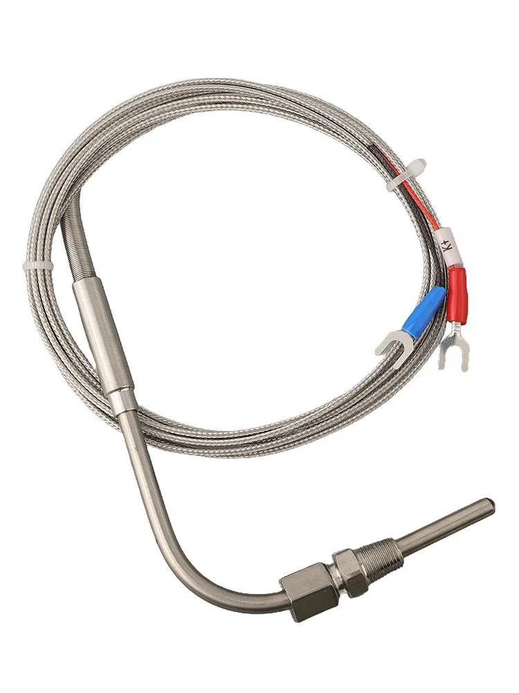 1/8" NPT K Type Thermocouple Exhaust Probe 1200°C Temperature Sensors Thread NPT Threads 2m Cable Adjustable Pressure Lock