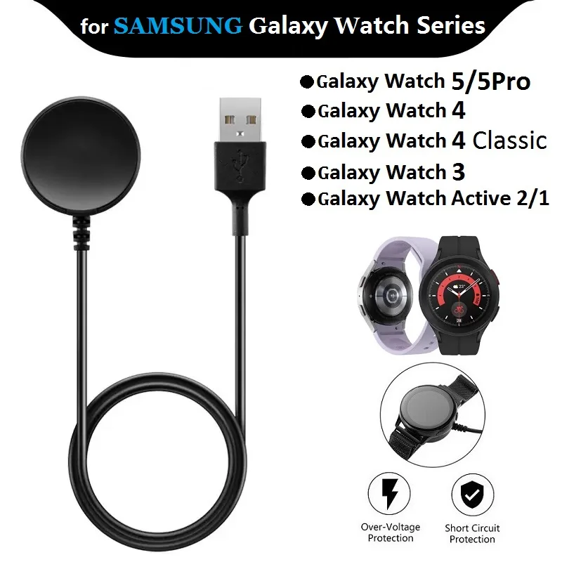 

Charger Cable for Samsung Galaxy Watch 5 /5Pro 45mm Watch4 Classic 42mm 46mm Active 2 40mm 44 USB Charging Cords Dock