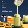 Fruit Shakes Juicer Mixer Portable Juicer Cup USB Rechargeable 400ML Automatic Small Electric Juicer Wireless Smoothie Blender 5