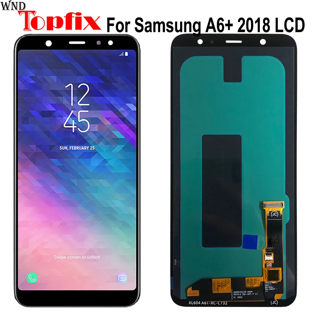 

For Samsung Galaxy A6 Plus 2018 LCD A605F A605G Display Touch Screen Digitizer Assembly For Samsung A6 LCD A600F/DS