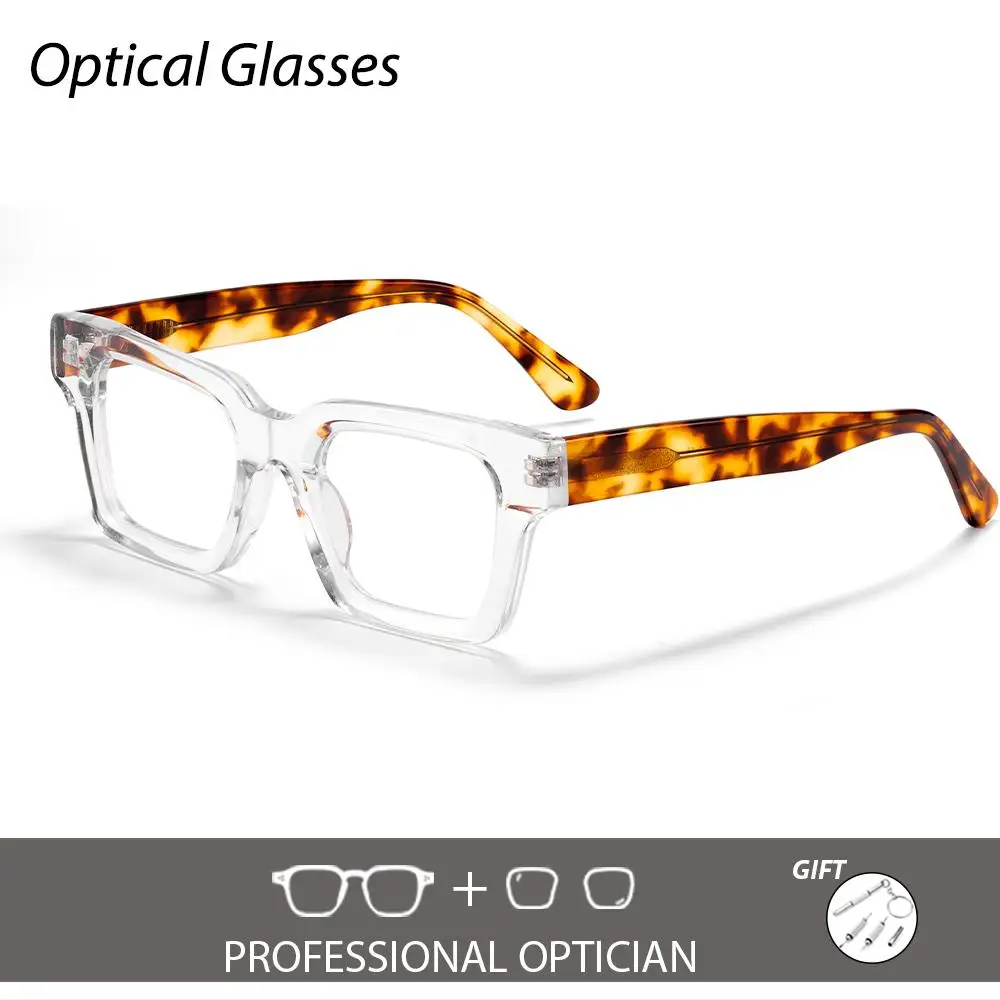 CATERSIDE Neue Herren Optische Gläser Acetat Brillen Damen Private Maßgeschneiderte Runde Lesebrille Linse – Detail 4