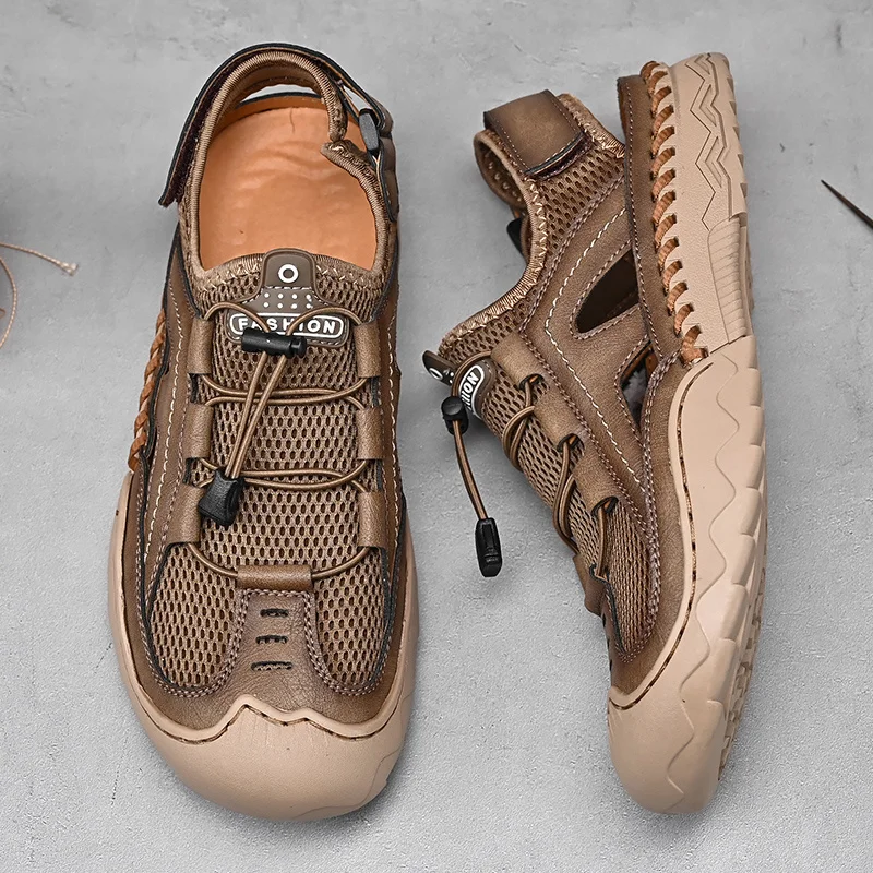 Mens Sandals Outdoor Sports Summer Shoes Low Heel Sliders Sandals Summer Men's Beach Shoes_voghion.com