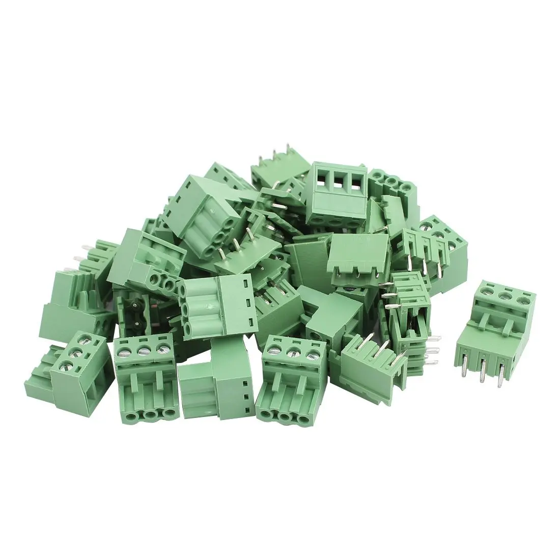 

Keszoox 5.08mm Phoenix Connectors 22Pairs AC 300V 10A 3 Terminal 5.08mm Spacing PCB Screw Terminal Block Connector