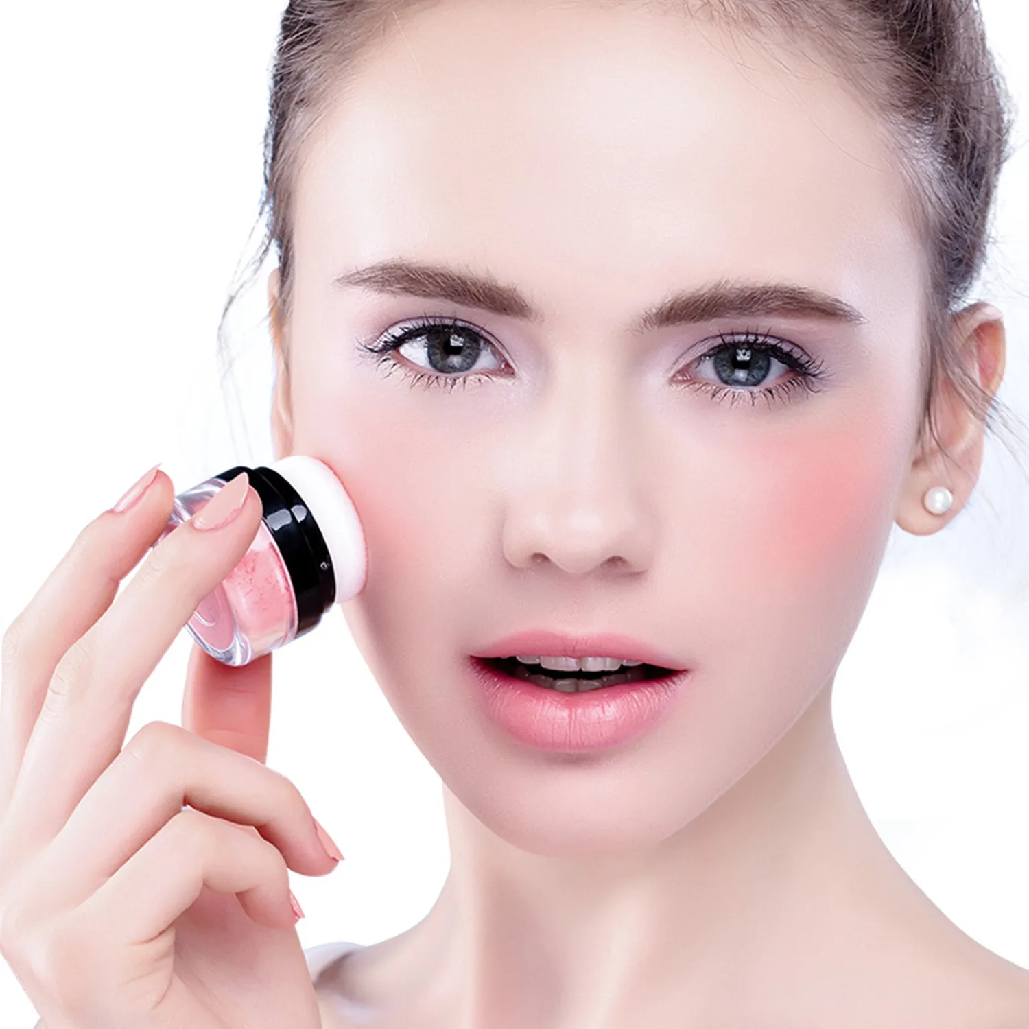 Powder Blusher Blush Powder Facial Blusher ILISYA Soft Face Blusher Powder Cheek Rouge Nourishing Nude Makeup