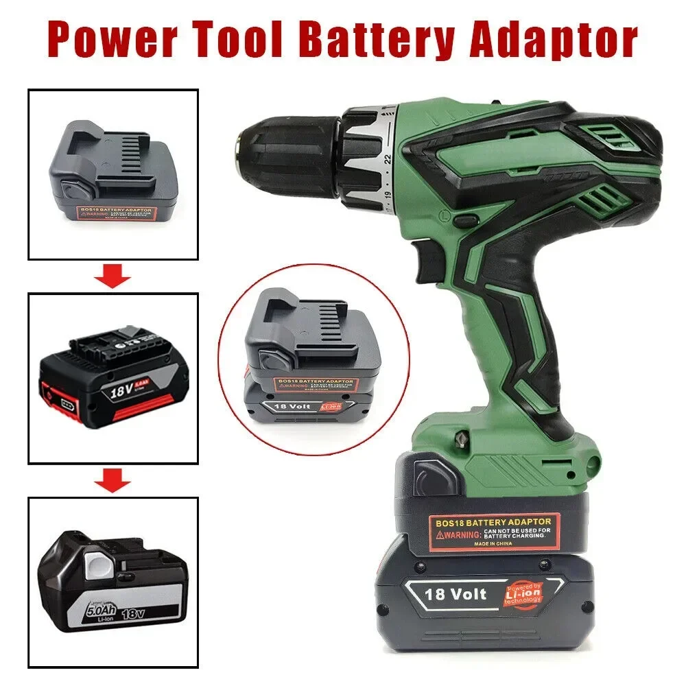 Battery Adapter Converter for Bosch 18V Li-ion Battery Convert To for Hitachi 18V for Hikoki 18V Lithium Power Tool  Drill Use battery adapter converter for hitachi for hikoki 18v lithium battery convert to for bosch bat series 18v lithium battery tool