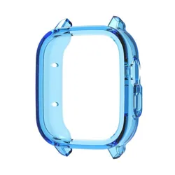 Premium Soft TPU Anti - scratch Smart Watch Protector Case with Hollow Bumper Design for Realme Watch 5 (Blue)
