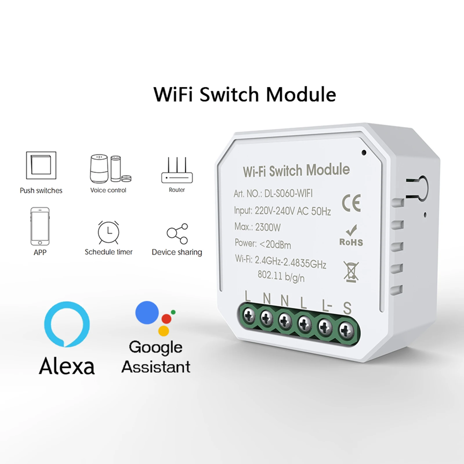 

Умный мини-выключатель с поддержкой Wi-Fi и голосового управления