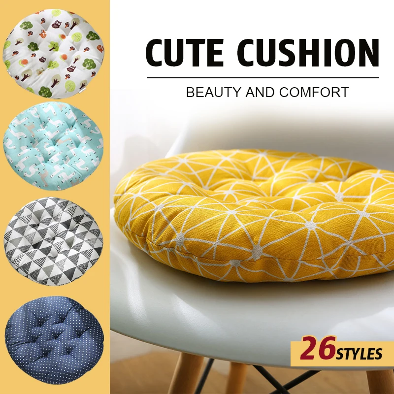 Round Cushion 35/40/45cm Office Chair Cushion Tatami Meditation Cushion Sofa Throw Pillows Yoga Floor Mat Decor Seat Cushion 4