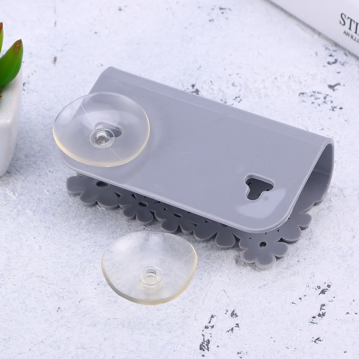 Sponge Holder with Suction Cup Sink Organizer Plastic Soap Dishwashing Drainer Rack
