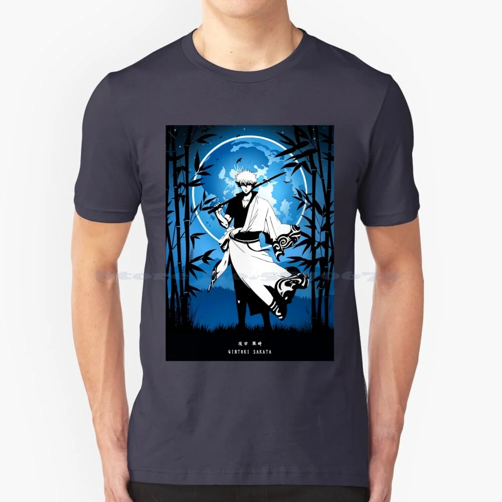 Gintoki Sakata T Shirt 100% Cotone Tee Gintama Anime Gintama Manga Gintama Giapponese Kamui Kagura Shinsuke Takasugi Okita Sougo