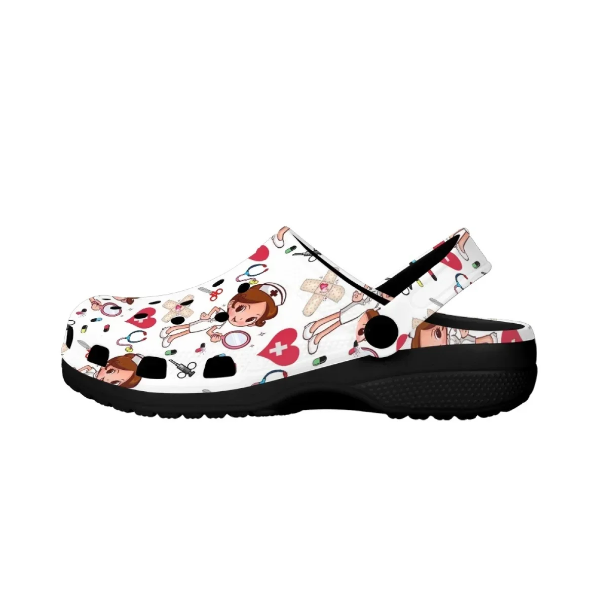 Summer Outdoor Women Slippers Kawaii Nurse Medical Design Garden Flats Shoes Couple Indoor Classic Nursing Sandals Footwear