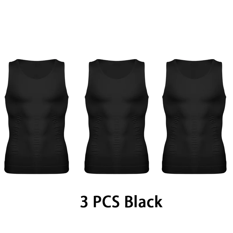 Men's Slimming Compression Tank Top - Body Shaper Vest for Workout & Tummy Control