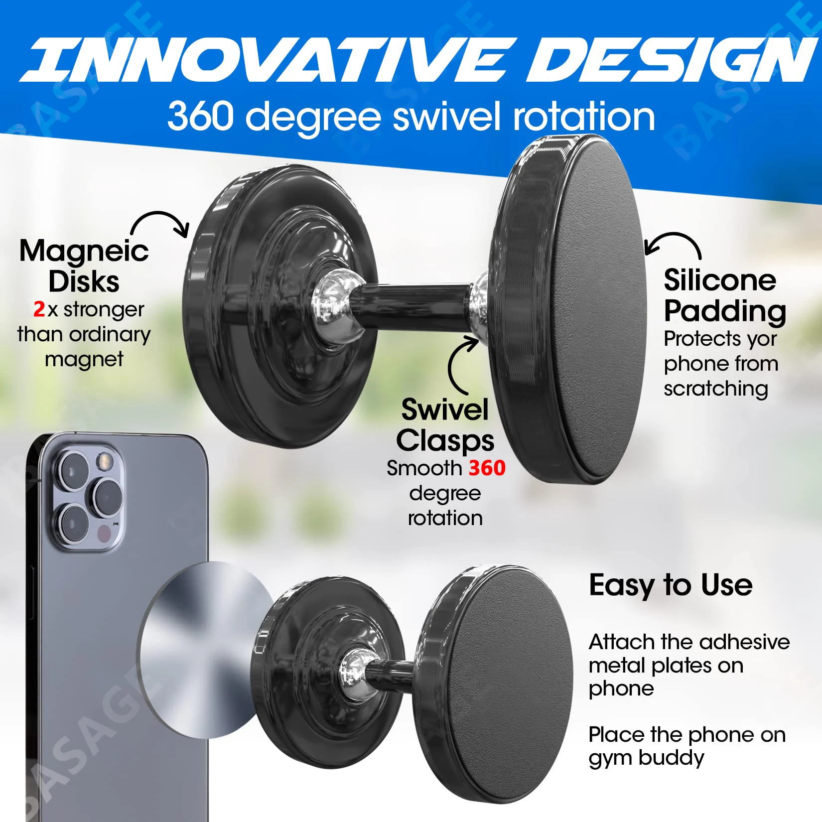 Gym Buddy Phone Holder For Gym Videos Best Tripod For Gym Magnetic