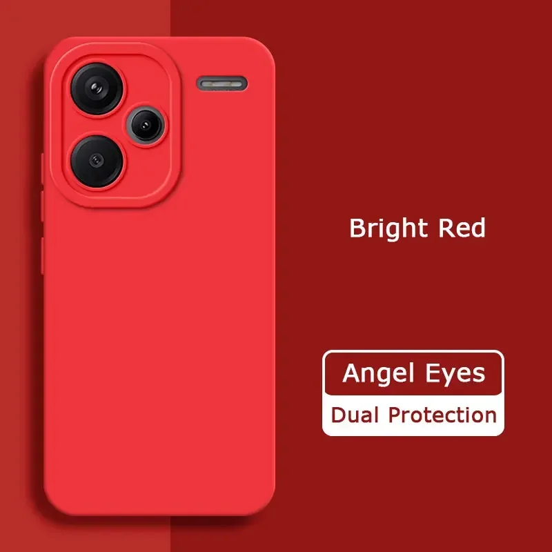 Luxury Angel Eyes Square Liquid Silicone Case - Premium Soft Cover