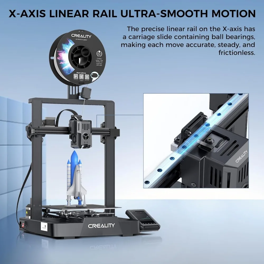 Official Ender 3 V3 KE 3D Printer 500mm/s High-Speed Printing Self-Test Dual Z-axis Double Linear Shafts on Y-axis Superior 3