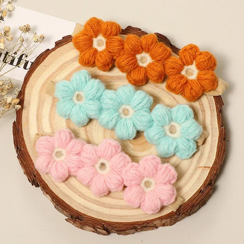 1Pc/4Pcs Cute cotton rope braided hairpin Girls flower Hair Clip New Sweet Hairpin Fashion Trend Barrettes Kids Hair Accessories