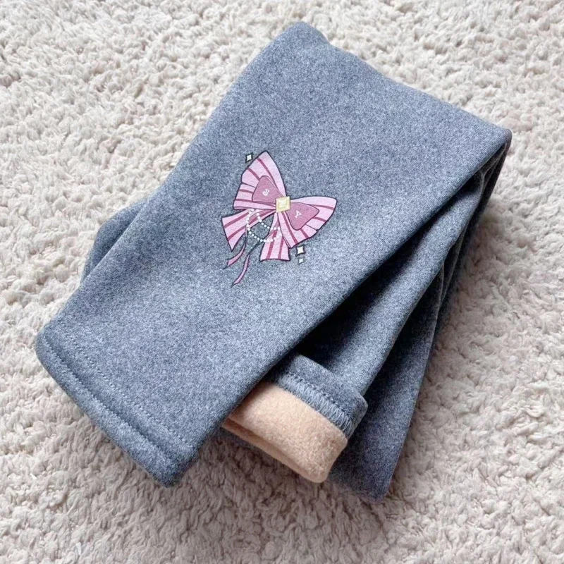 Girls Leggings Autumn Sping Winter Children Plus Velvet Pants Thicken Warm Long Trousers for Kids Baby Skinny Pencil Pants girls pants kids pants girls trousers