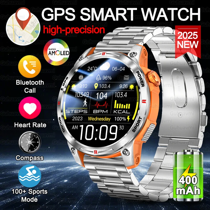 Preciso GPS Astuto Della Vigilanza IP68 Impermeabile Built-in Dual-band GNSS Bussola Militare Sport Smartwatch Uomini 2025 Nuovo Per Xiaomi Ultra