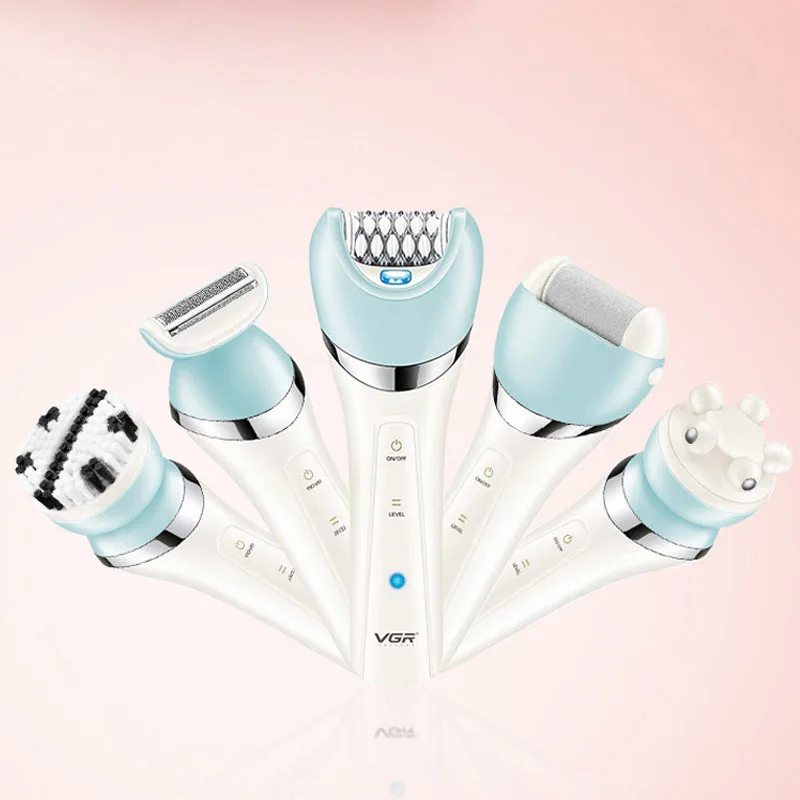 Electric shaver VGR electric women epilator for leg body hair removal lip chin bikini facial