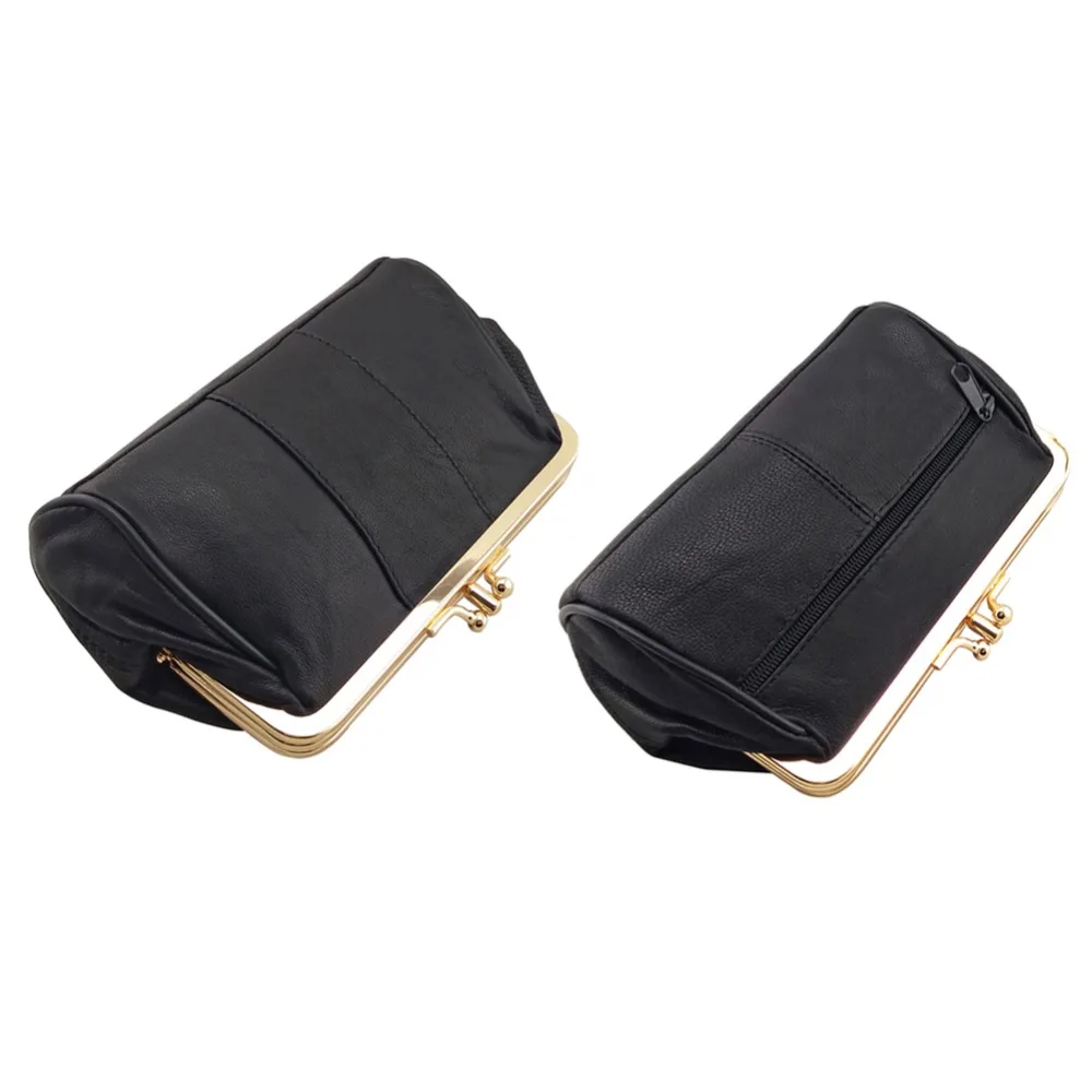 Women Sheepskin Coin Purse Genuine Leather Card Holder Small Wallet Girls Metal Frame Change Money Bag coin purse women wallet card wallet coin wallet card holders