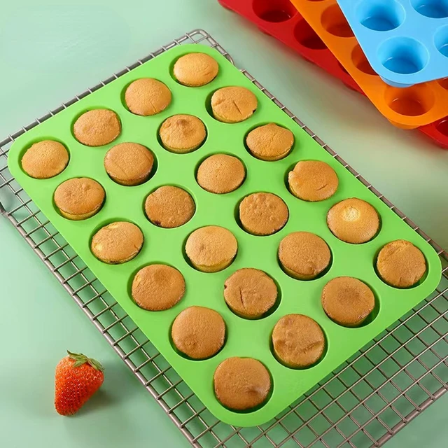 Mini Muffin 24 Lyukak Szilikon Kerek Penész Diy Cupcake Sütemények Fondant Sütőpanlás Nem Tapadós Puding Párolt Sütemény Sütőszerszám - Image 2