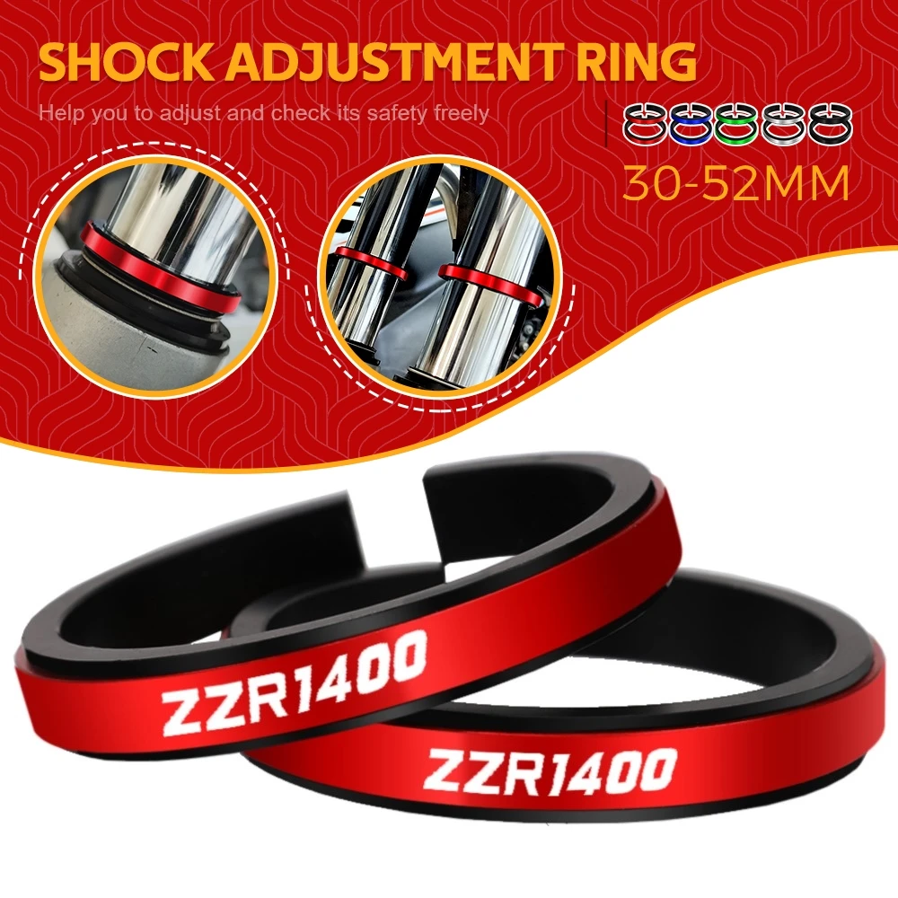

FOR KAWASAKI ZZR1400 ZZR 1400 2015-2023 Motorcycle Adjustment Shock Absorber Auxiliary Rubber Ring CNC Accessories Fit 30MM-52MM