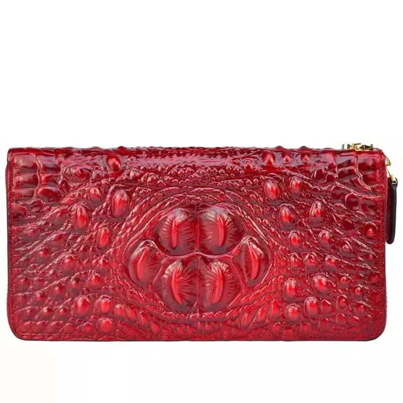 Crocodile Pattern Genuine Leather Woman Wallet Large Real Cow Leatther Purse Luxury Alligator Ladies Clutch Bag 3