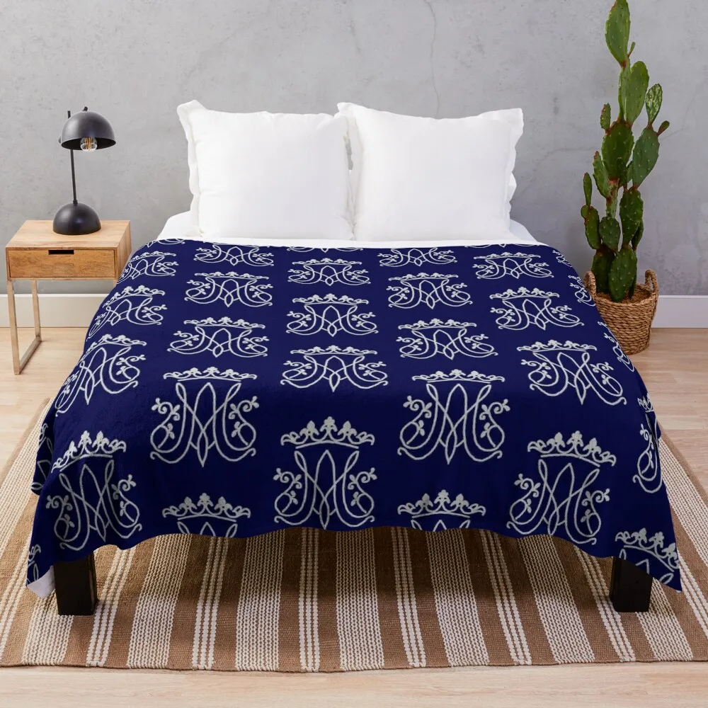 

Ave Maria monogram Throw Blanket Warm Blanket Nap Blanket wednesday