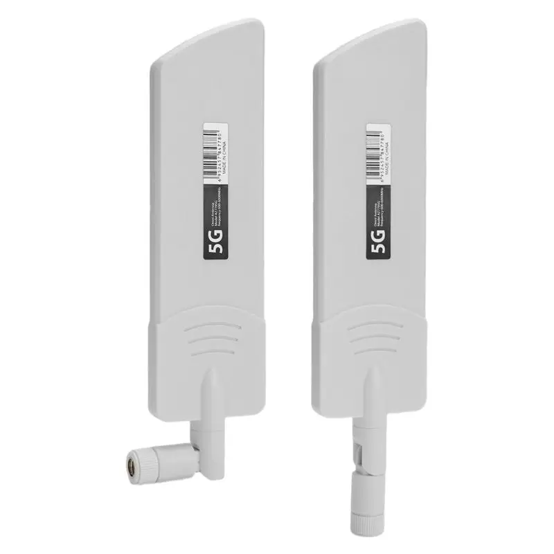 2PCS 5G 안테나 WIFI 안테나 5G/3G/4G/GSM 풀 밴드 글루 스틱 옴니 무선 스마트 미터 라우터 모듈 게인 화이트 SMA Male-A86G
