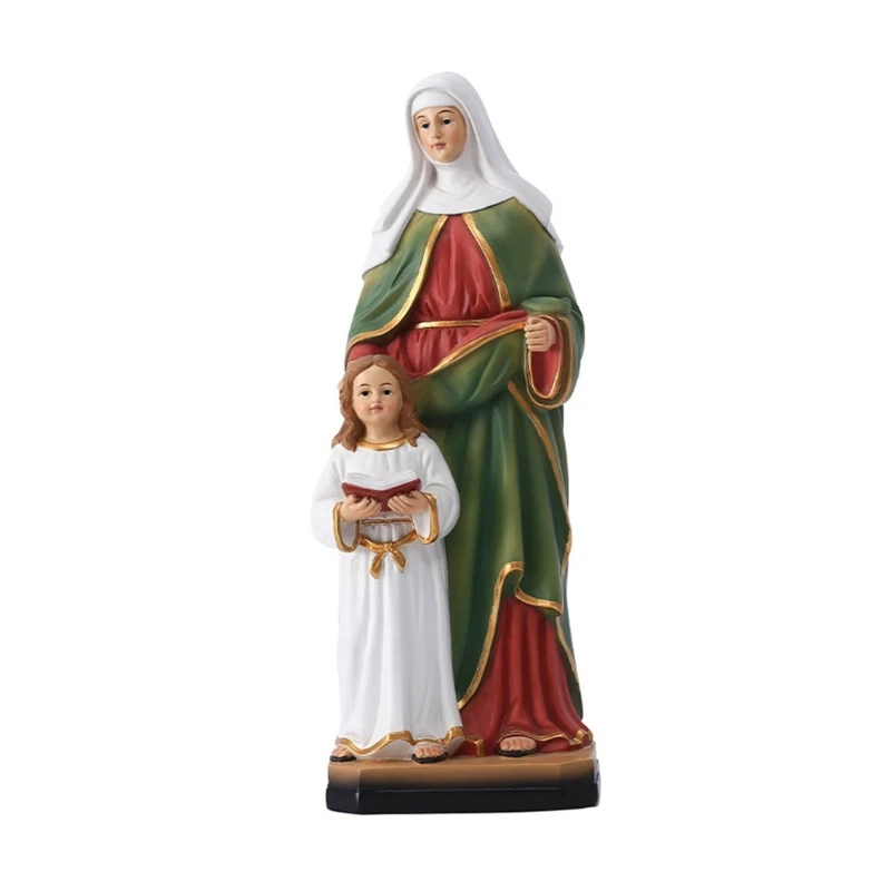 European Character Ornaments Mother and Child Resins Craft Figurine Miniature Statue Church Decoration Desktop Statue