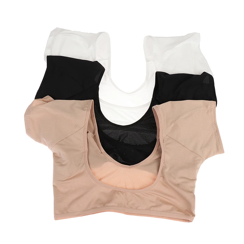 1PC T-shirt Sweat Pads Underarm Sweat Vest Armpit Perspiration Guards Proof Shirt Washable Protector for Women Girls Underarm Sweat Pads