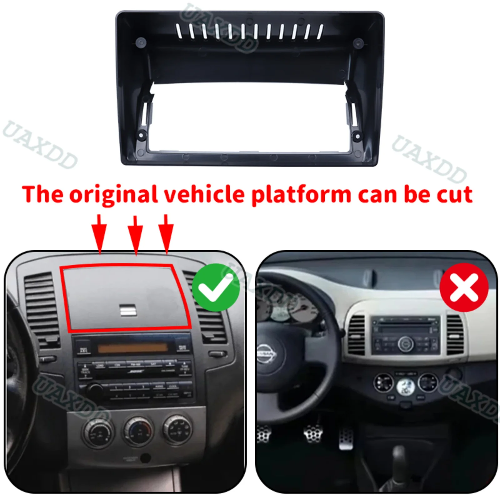 Enhanced Car Frame Fascia for 9-Inch Automotive Center Console Dashboard Panel