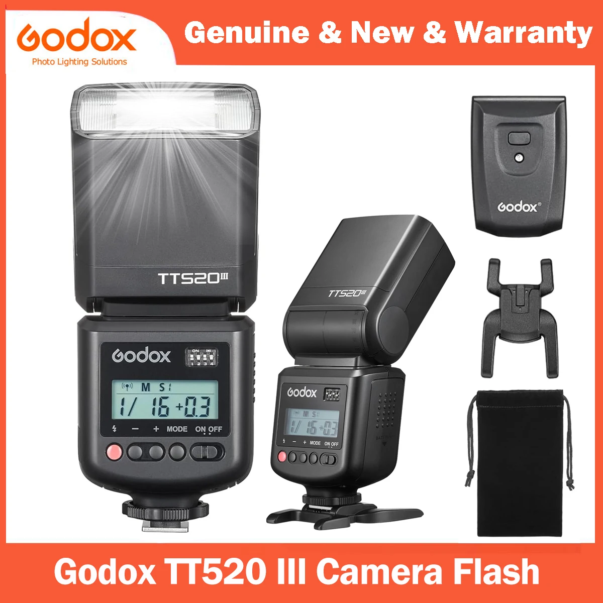 Godox TT520III TT520 III Camera Flash Universal Hot Shoe Flash