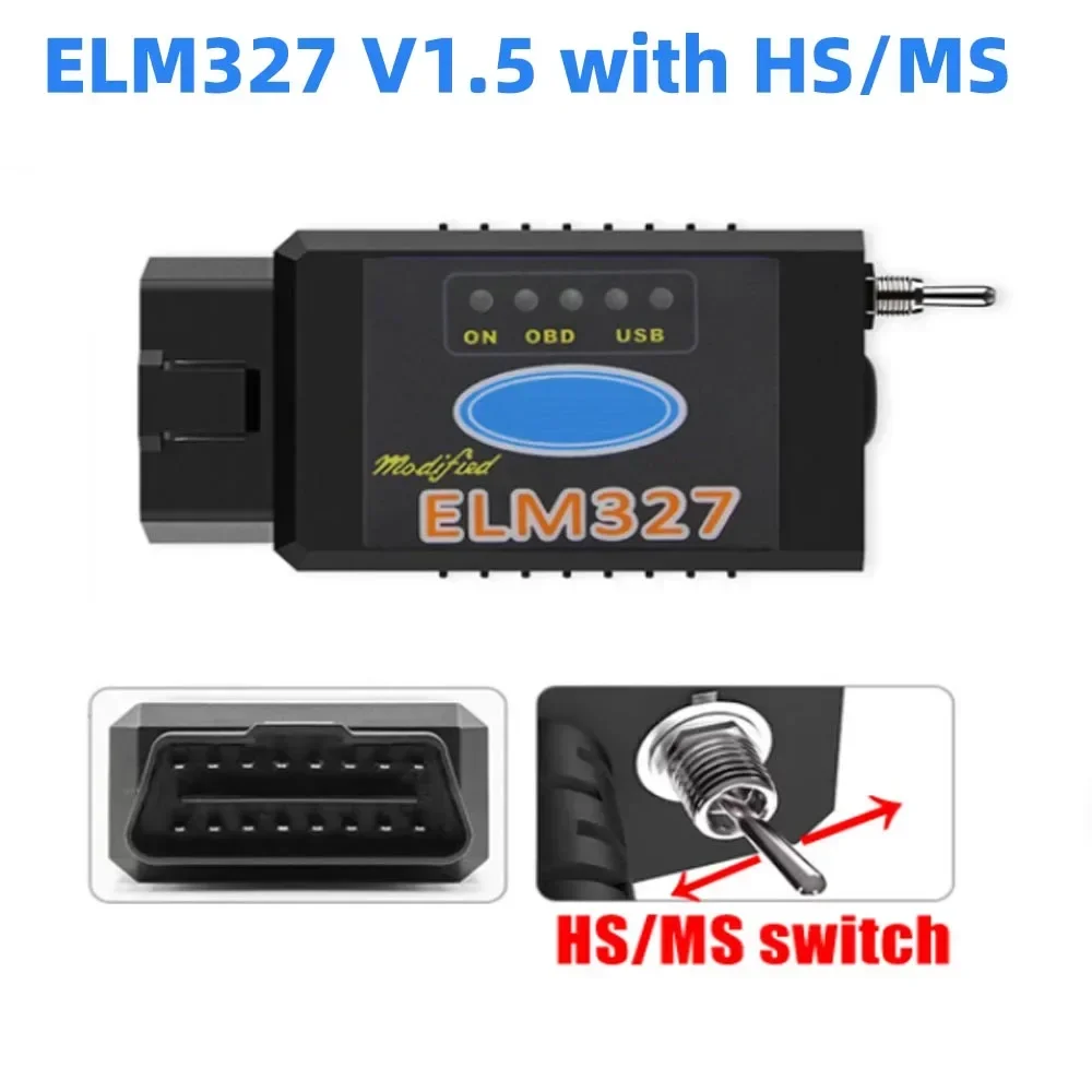 

ELM327 USB PIC18F25K80 Chip with Bluetoth WIFI for Ford HS CAN/MS CAN Switch Forscan ELM 327 OBD2 Code Reader