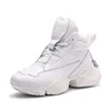Thick Sole Cowhide Men's Sneakers Casual Personality Fashion Platform Leather Men's Shoes Black  Winter Plush Warm Snow Boots 4