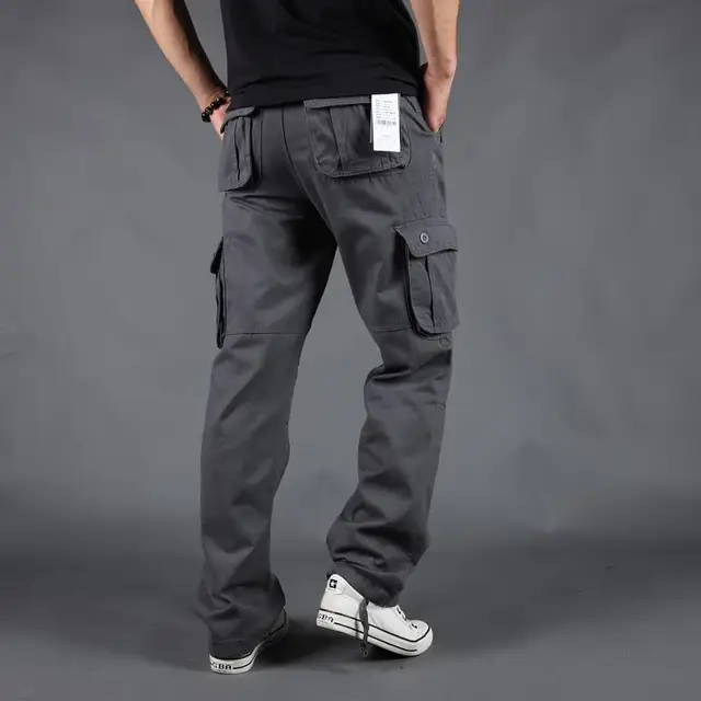 Men's Pants Large Size Multi-pocket Loose Overalls Outdoor Sports Training Jogging Casual Pants Loose And Comfortable - Image 3